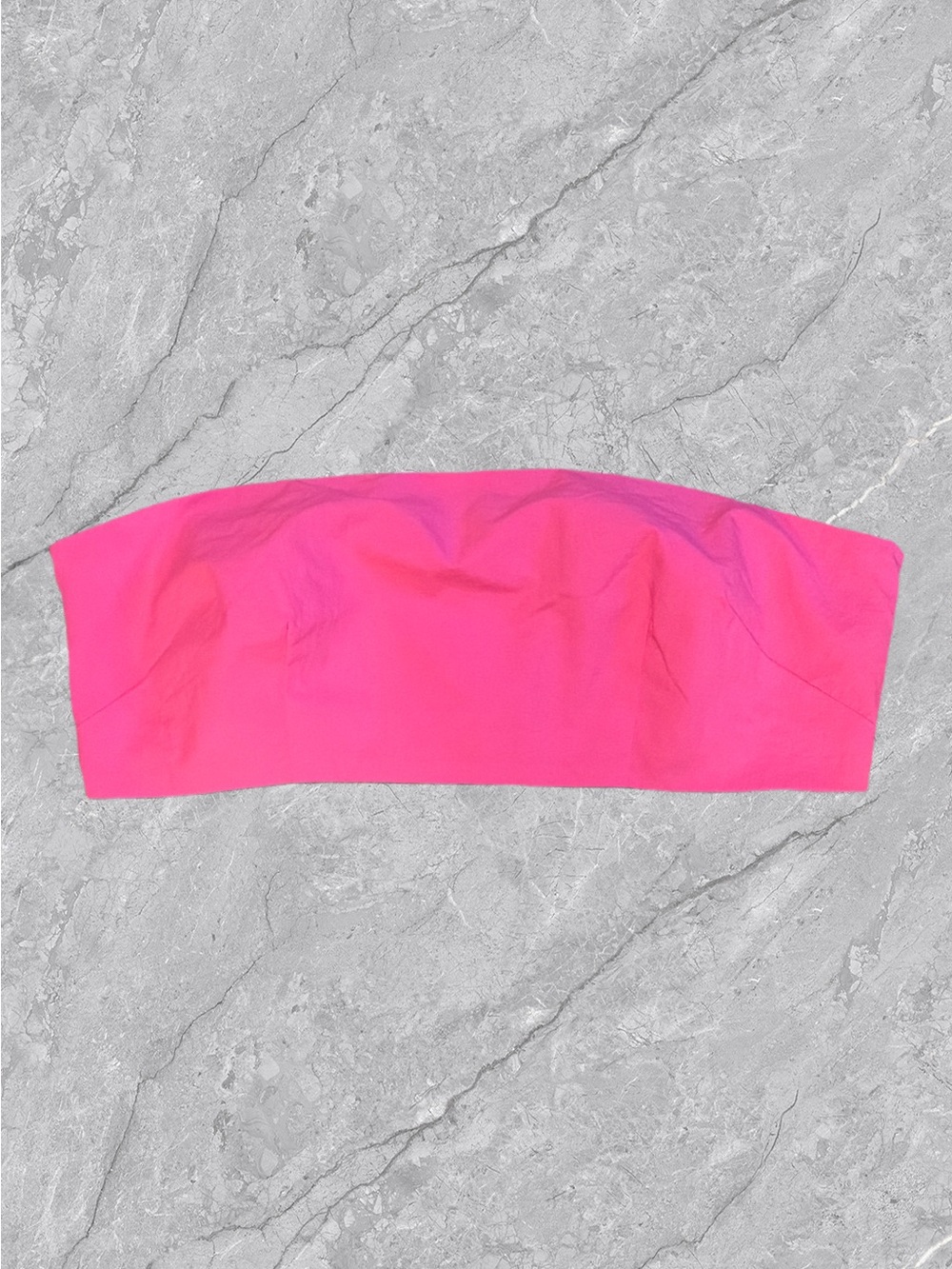 Neon Pink Bandeau W/ Back Zipper LARGE NEW